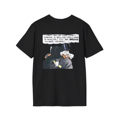 Uncle Scrooge Softstyle T-Shirt with Comic Book Panel Design - McScrooge Icon