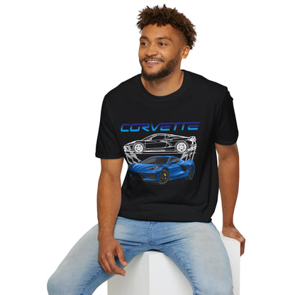 Graphic Blue Corvette T-Shirt