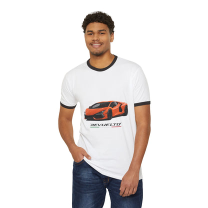 Unisex Ringer T-Shirt - Lamborghini Revuelto Design