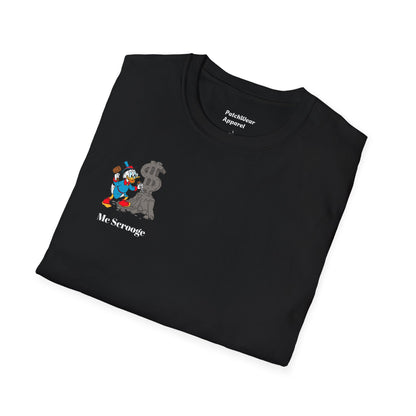 Uncle Scrooge Softstyle T-Shirt with Comic Book Panel Design - McScrooge Icon