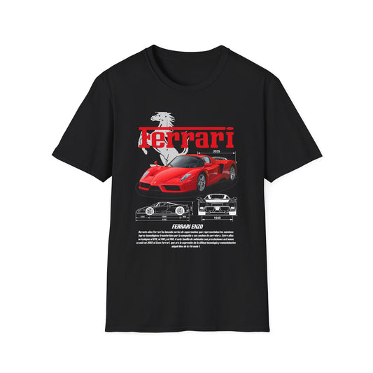 Ferrari Enzo Graphic T-Shirt - Mens Softstyle Tee for Car Enthusiasts