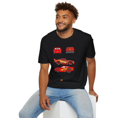 Lightning McQueen Unisex Softstyle T-Shirt | Perfect for Car Enthusiasts & Fans