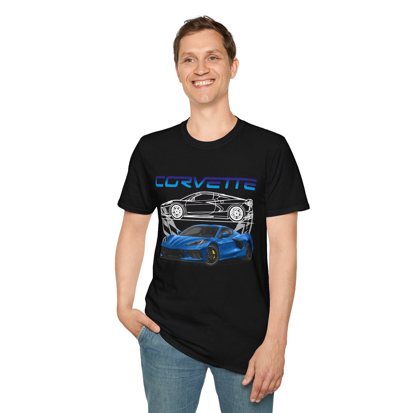 Graphic Blue Corvette T-Shirt