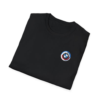 Graphic Tee - BMW M Logo Front and Red Comic Book Panel Back Design