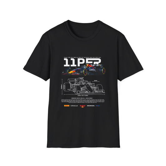 Sergio Perez & Redbull F1 Car Engine Design - Men's Graphic T-Shirt