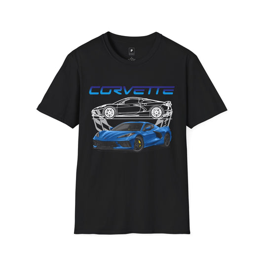 Graphic Blue Corvette T-Shirt