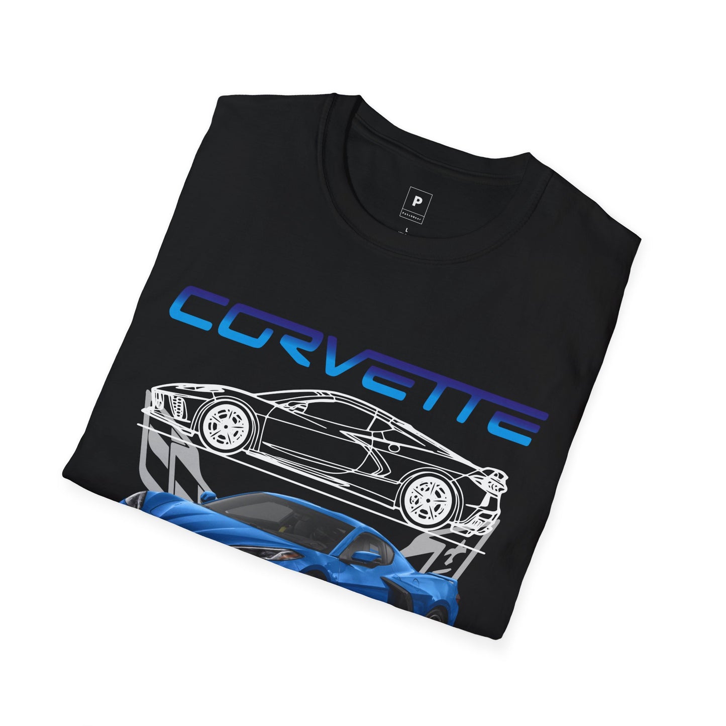 Graphic Blue Corvette T-Shirt